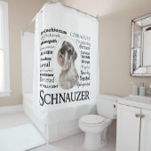 Rideau en douche de traits de Schnauzer (En situation)