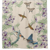 Rideau en douche de vigne de papillon d'oiseau (Devant)