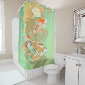 Rideau en douche d'étang de nénuphar de poissons (En situation)