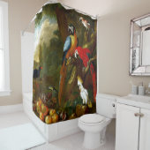 Rideau en douche d'oiseaux de perroquets de (En situation)