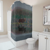 Rideau en douche d'orignaux (En situation)