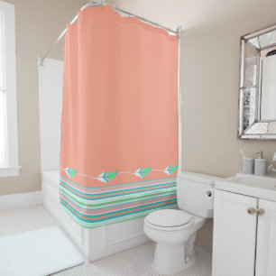 Rideau en douche du sud-ouest de corail de plumes