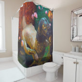 Rideau en douche d'une chevelure rouge de la (En situation)