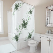 Rideau en douche élégant de shamrock (En situation)