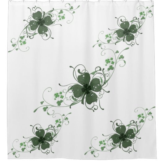 Rideau en douche élégant de shamrock (Devant)