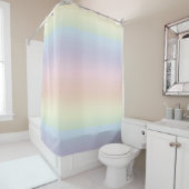 Rideau en douche en pastel de motif de rayure de (En situation)