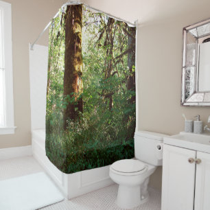 Rideau en douche enchanté de forêt