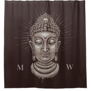 Rideau en douche fait sur commande de Bouddha de
