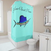 Rideau en douche fait sur commande de pélerin de (En situation)