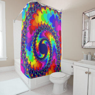 Rideau en douche fait sur commande de spirale