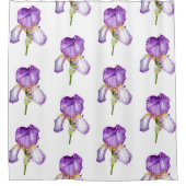 Rideau en douche floral botanique d'art d'iris (Devant)