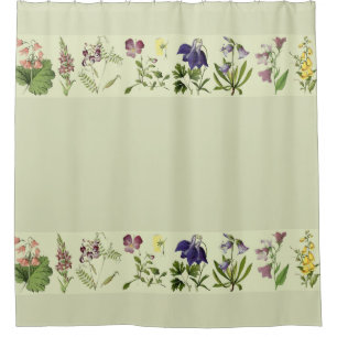 Rideau en douche floral de fleurs alpines