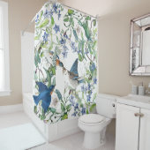 Rideau en douche floral de gloire de matin (En situation)