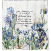 Rideau en douche floral d'iris de promesse bleue (Devant)