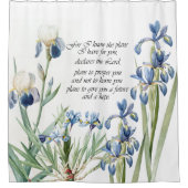 Rideau en douche floral d'iris de promesse bleue (Devant)