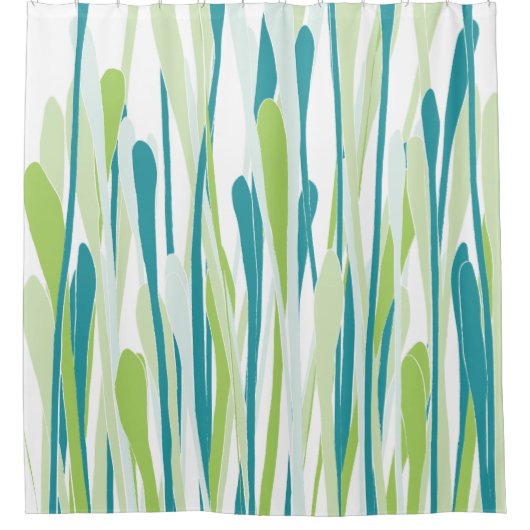 Rideau en douche frais d'herbes en verts doux et (Devant)