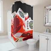 Rideau en douche géant de cuvette de joker (En situation)