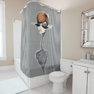 Rideau en douche gris de lutin
