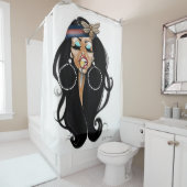 Rideau en douche humble d'abeille (En situation)