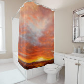 Rideau en douche inspiré de lever de soleil (En situation)