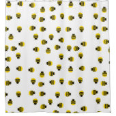 Rideau en douche jaune d'abeilles (Devant)