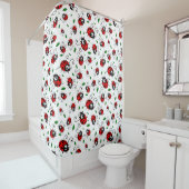 Rideau en douche mignon de motif de coccinelle (En situation)