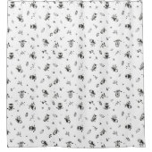 Rideau en douche multi de hibou (Devant)