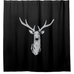 Rideau en douche noir de cerfs communs