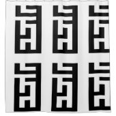 Rideau en douche noir et blanc moderne (Devant)