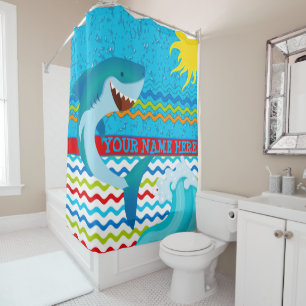 Rideau en douche nommé personnalisé par garçons