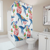 rideau en douche okinawan de motif de style de (En situation)