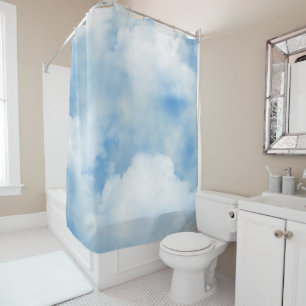 Rideau en douche pelucheux de nuages