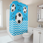 Rideau en douche personnalisable du football pour (En situation)