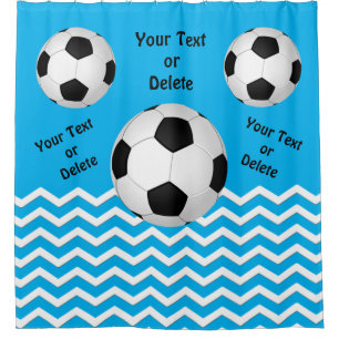 Rideau en douche personnalisable du football pour