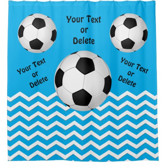 Rideau en douche personnalisable du football pour (Devant)