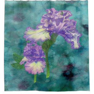 Rideau en douche pourpre d'iris de ruche