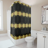 Rideau en douche--Remous et noir d'or (En situation)