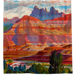 Rideau en douche rouge de l'Arizona