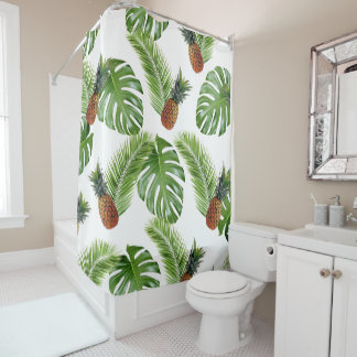 Rideau en douche tropical d'ananas