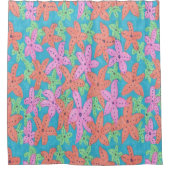 Rideau en douche tropical d'étoiles de mer (Devant)