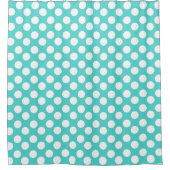 Rideau en douche turquoise et blanc de point de (Devant)