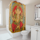 Rideau en douche vintage de l'Inde (En situation)