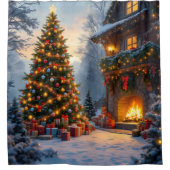 Rideau extérieur de douche de Noël (Devant)
