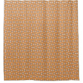 Rideau Fleurs Rétro Style Terracotta Marron (Devant)