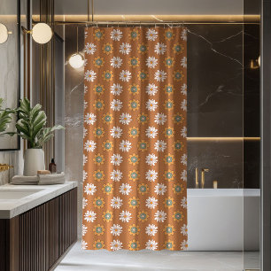 Rideau floral en cuivre Pastel Boho Salle de bain