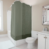 Rideau partagé vert mousse moderne – Personnalisab (En situation)