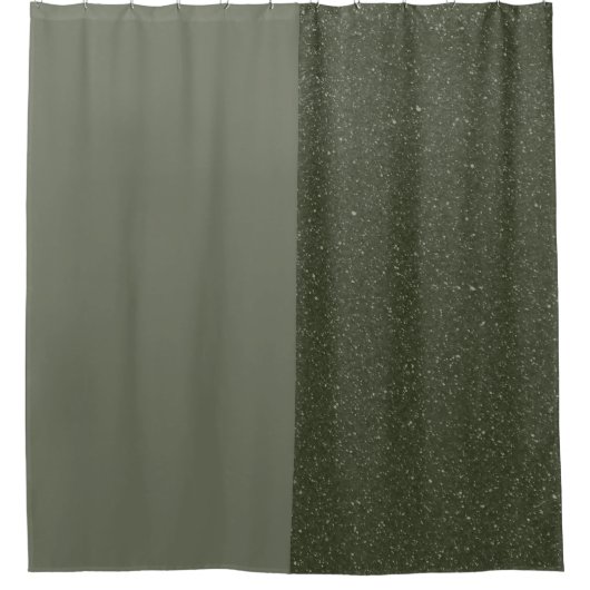 Rideau partagé vert mousse moderne – Personnalisab (Devant)