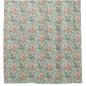 Rideau Rococo Pastel Fleurs Douces pour Décoration (Devant)