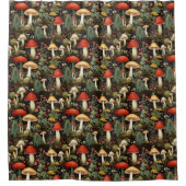 Rideau rustique à motif de champignons - La fantai (Devant)