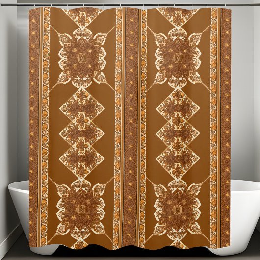 Rideau Rustique Floral Douche Style vertical